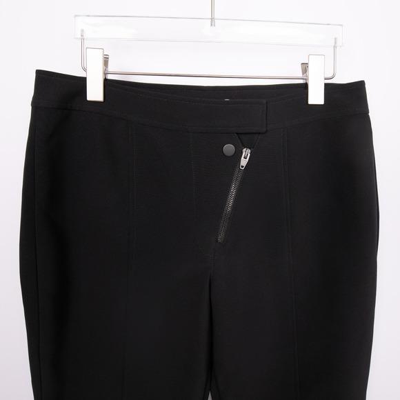 Alexander Wang Black Pants Zipper Detail Slim Fit Career Size 10 Womens Designer - Picture 3 of 11